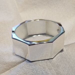 High Polished Silver Color Geometric Bracelet
